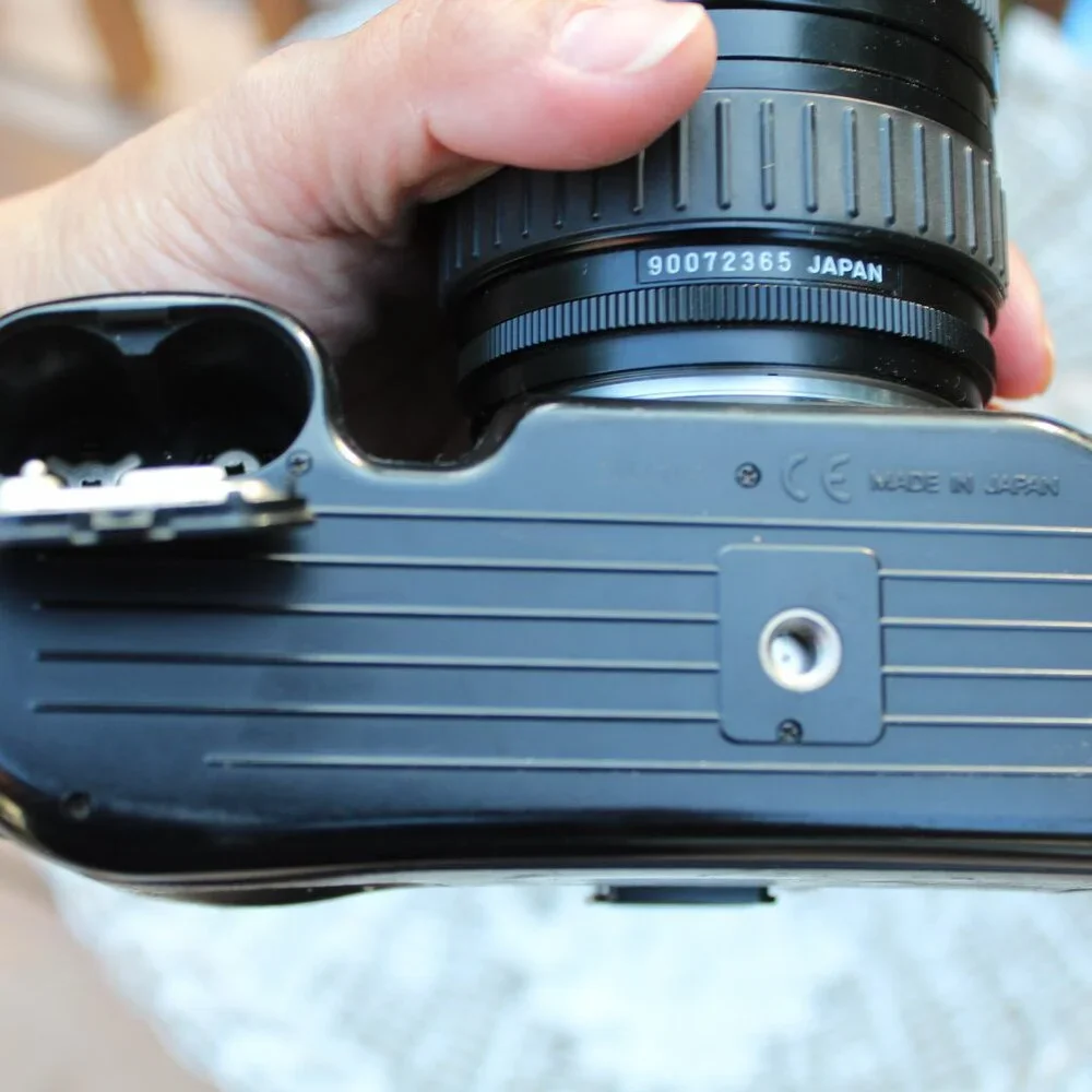Nikon camera with fisheye lens (no battery) circa 1997